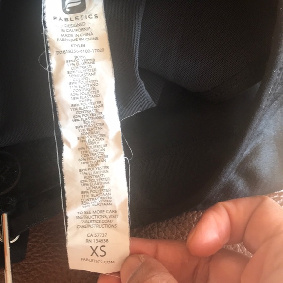 Fabletics corset style black lace up tank - Picture 2 of 16